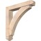 Ekena Millwork Thorton Arts and Crafts Smooth Bracket w/ Offset Brace, Douglas Fir, 5 1/2"W x 30"D x 30"H BKT0604X30X30THR03SDF - alternate 1